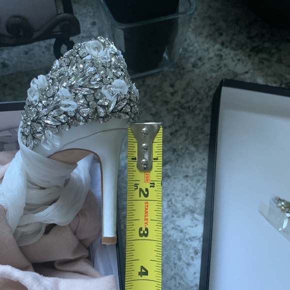 Badgley Mischka size 5.5 jeweled heels - Picture 8 of 8